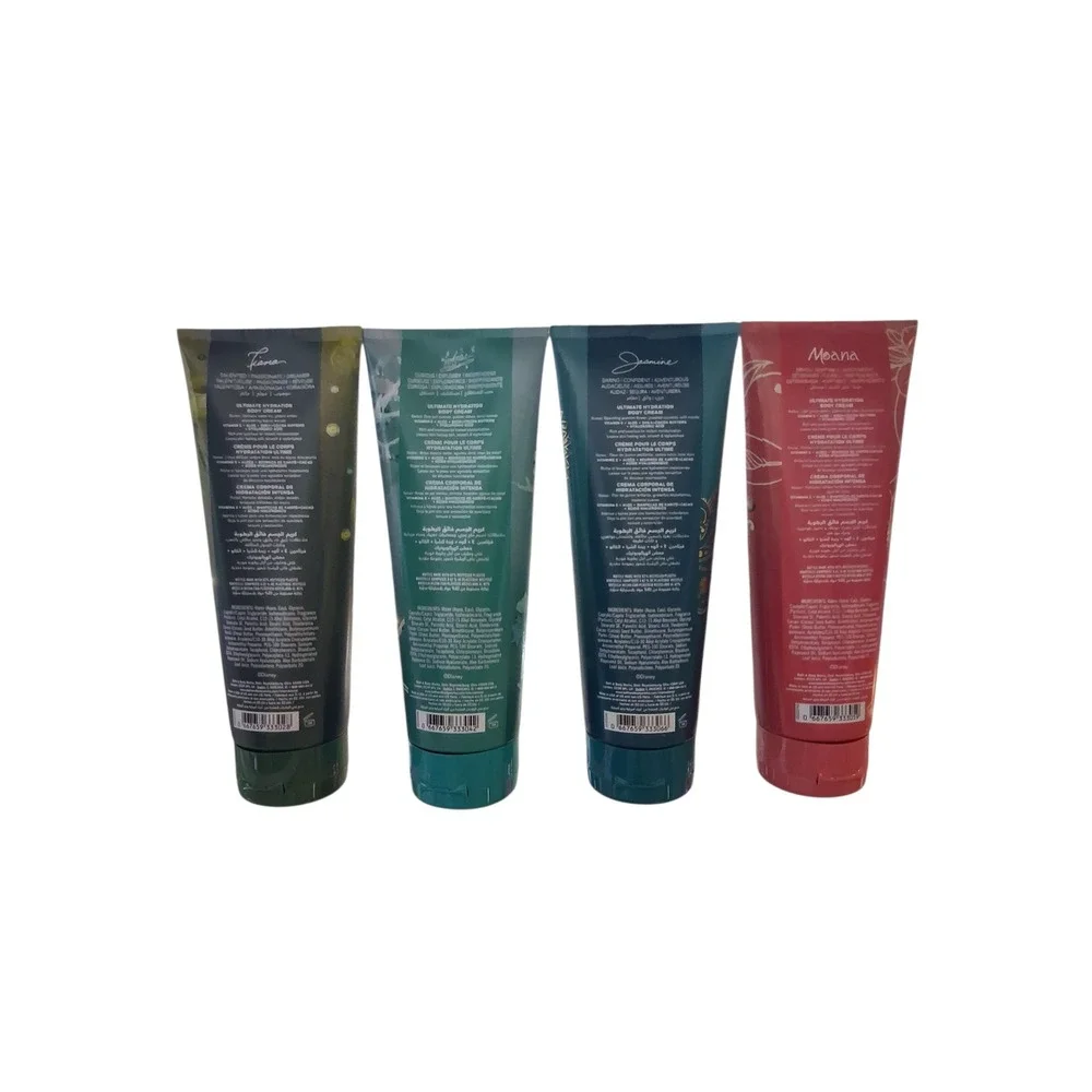 4pcs Bath & Body Works Disney Princess Tiana Jasmine Ariel Moana‎ Body Cream Set